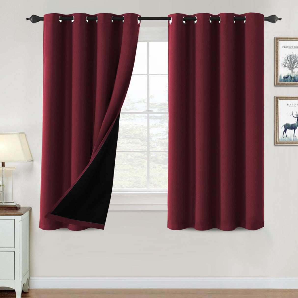 ?special discount?100% Blackout Thermal Insulated Blackout Curtains for Bedroom