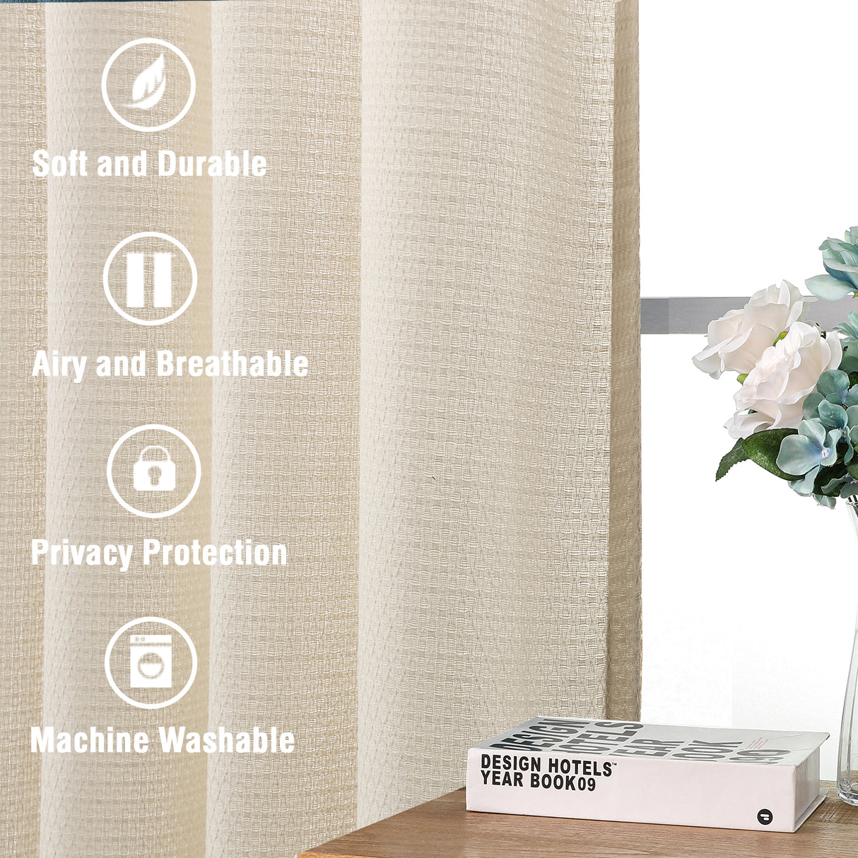 Nira European style jacquard Sheer Curtain