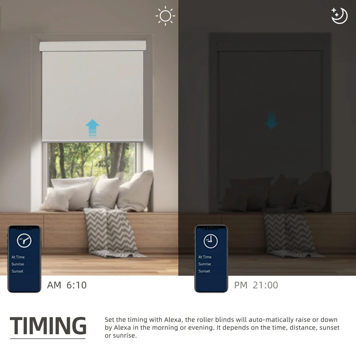 Hardwired Motorized Roller Shades 100% Blackout Dual-Sided Bouvardia