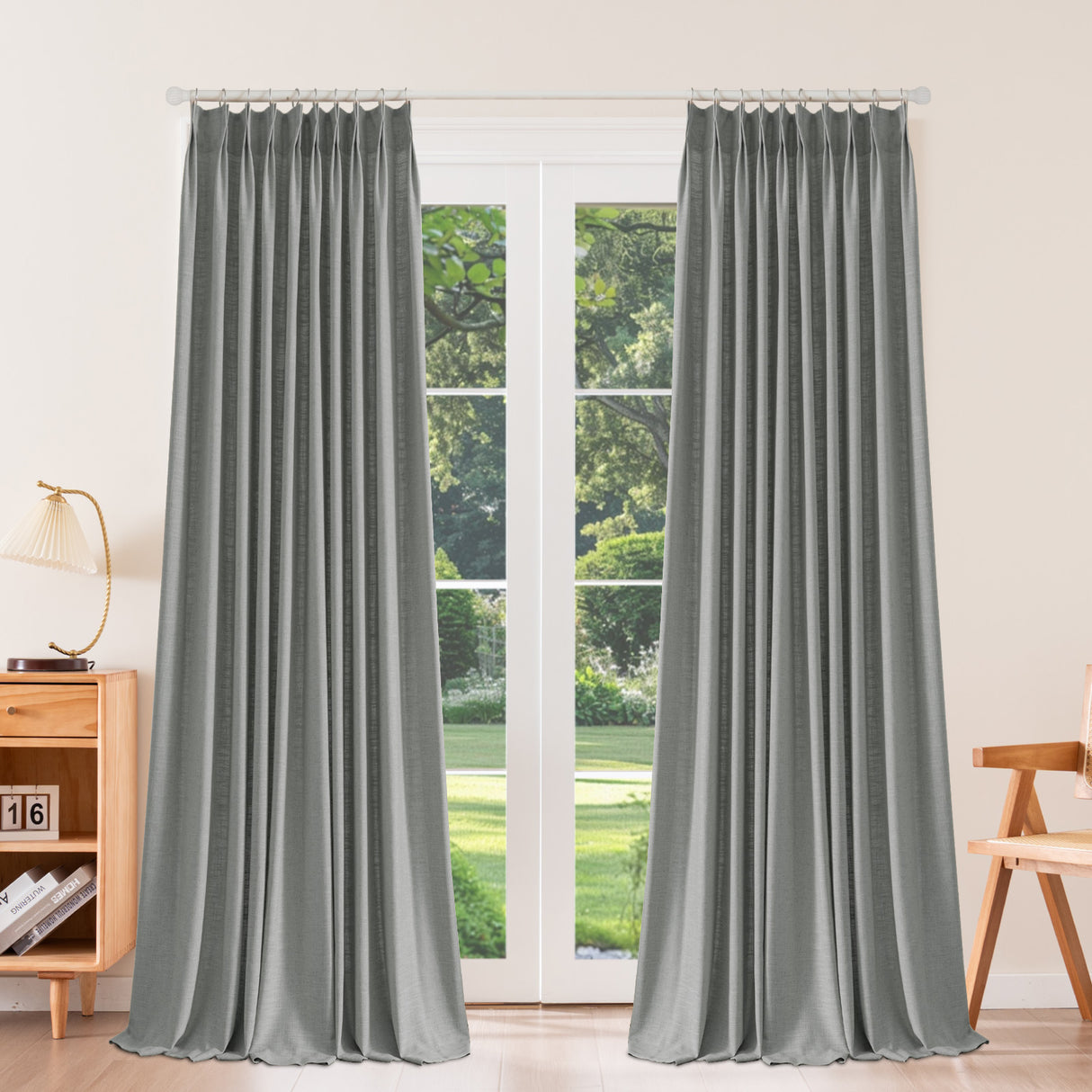 Caelis Heavyweight Cotton Blended Drapery Pleated