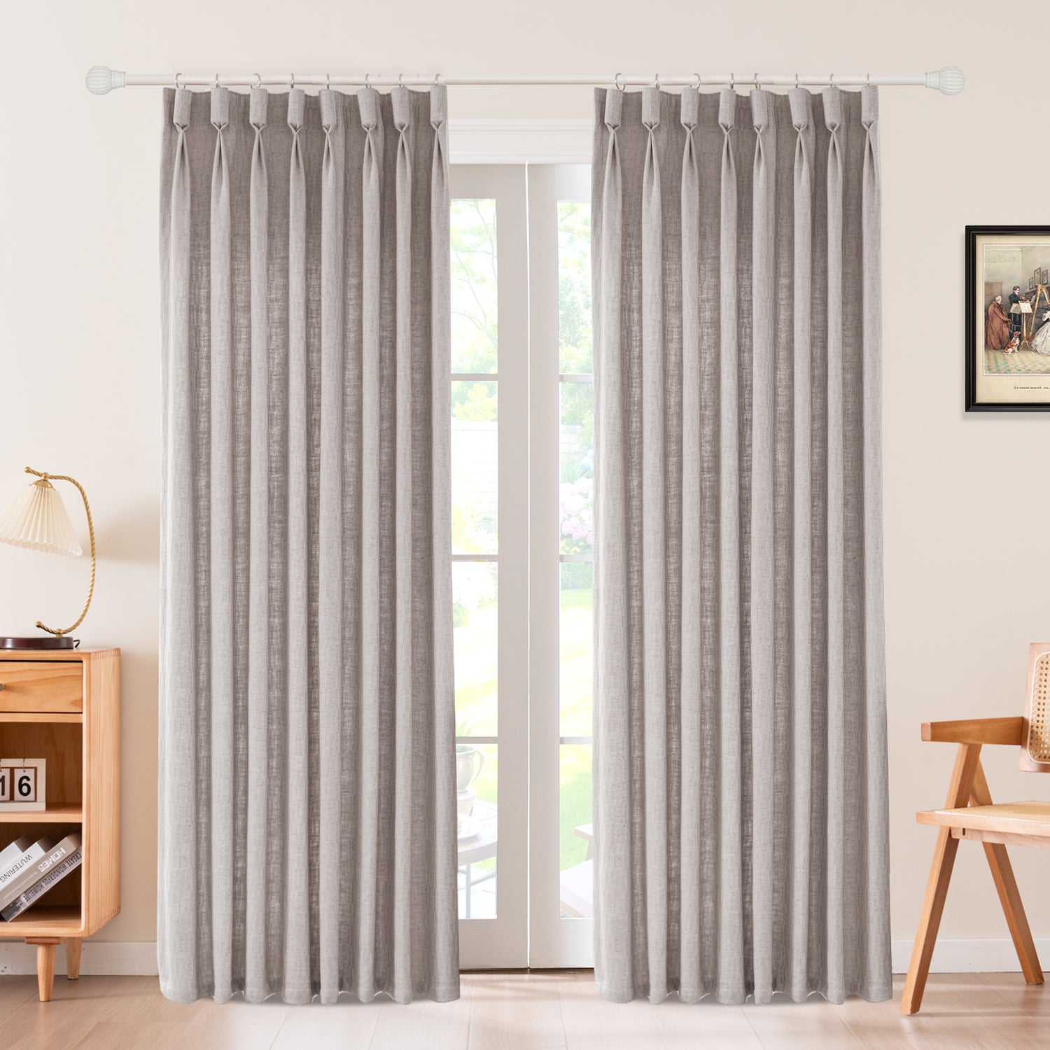 Draxis Stripe Texture Linen Blended Curtain