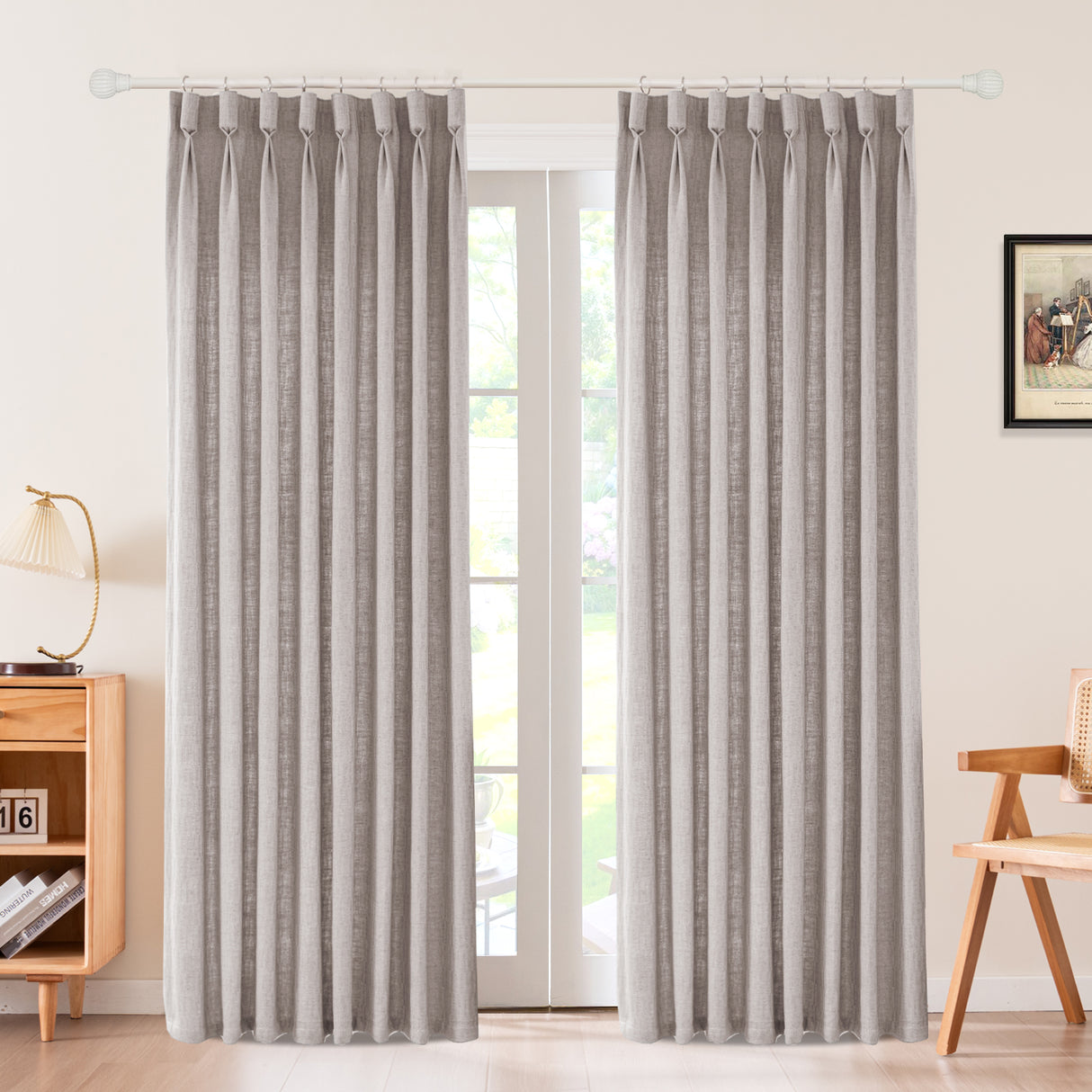 Draxis Stripe Texture Linen Blended Curtain