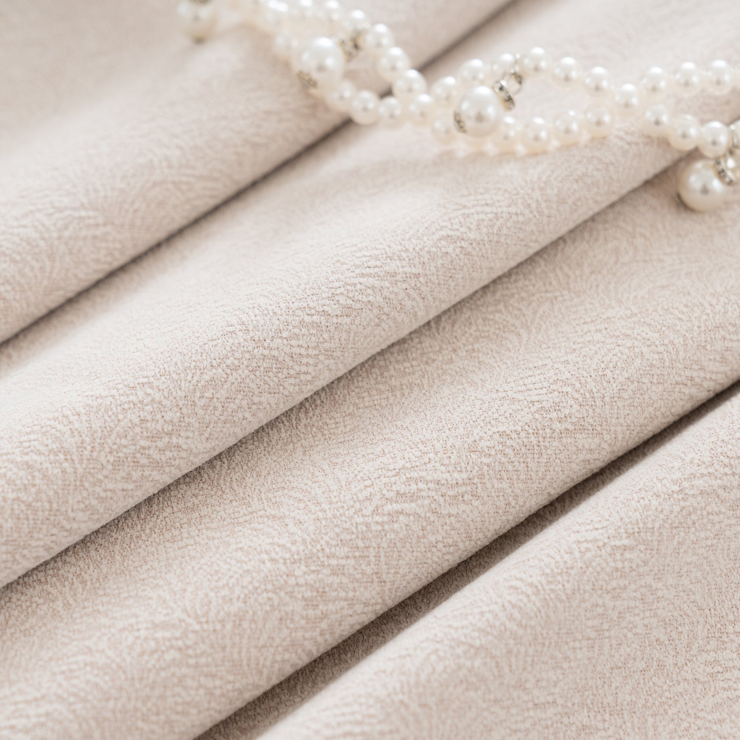 Zariel Pebbled Swirl Texture Velvet Curtain Pleated