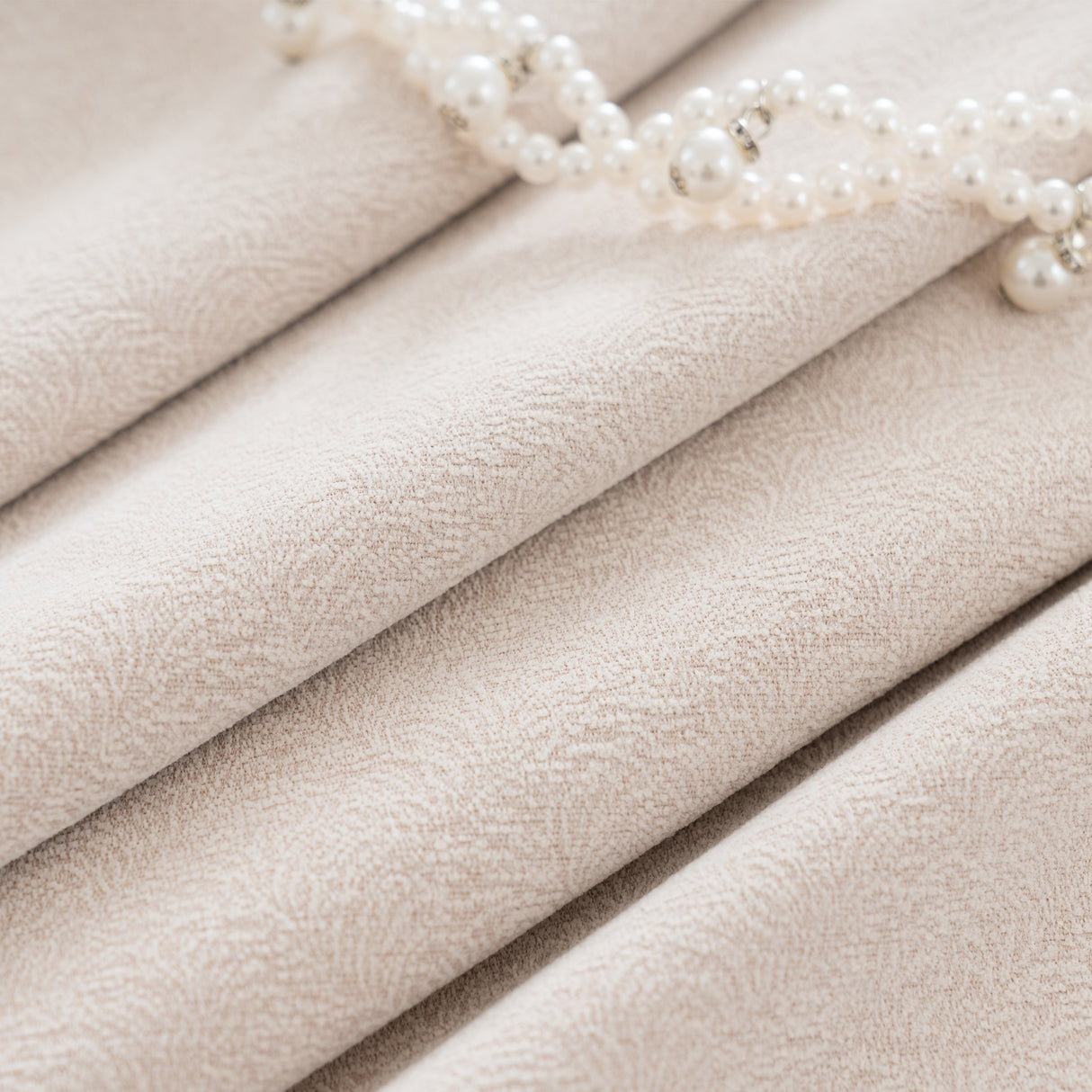 Zariel Pebbled Swirl Texture Velvet Curtain Pleated