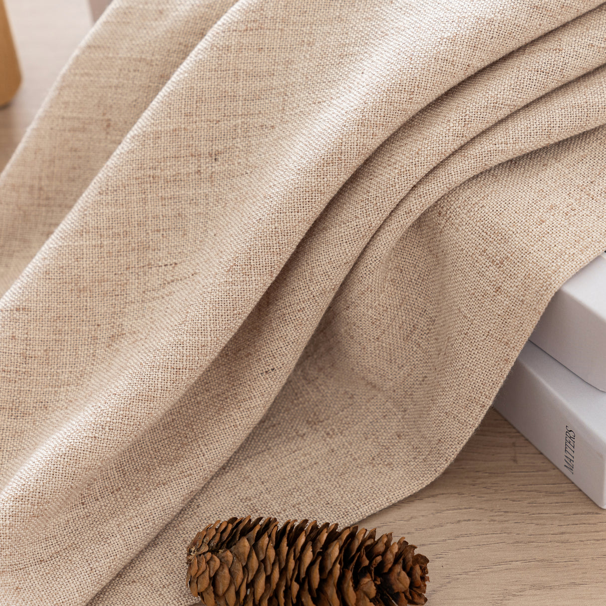 Caelis Heavyweight Cotton Blended Drapery Pleated