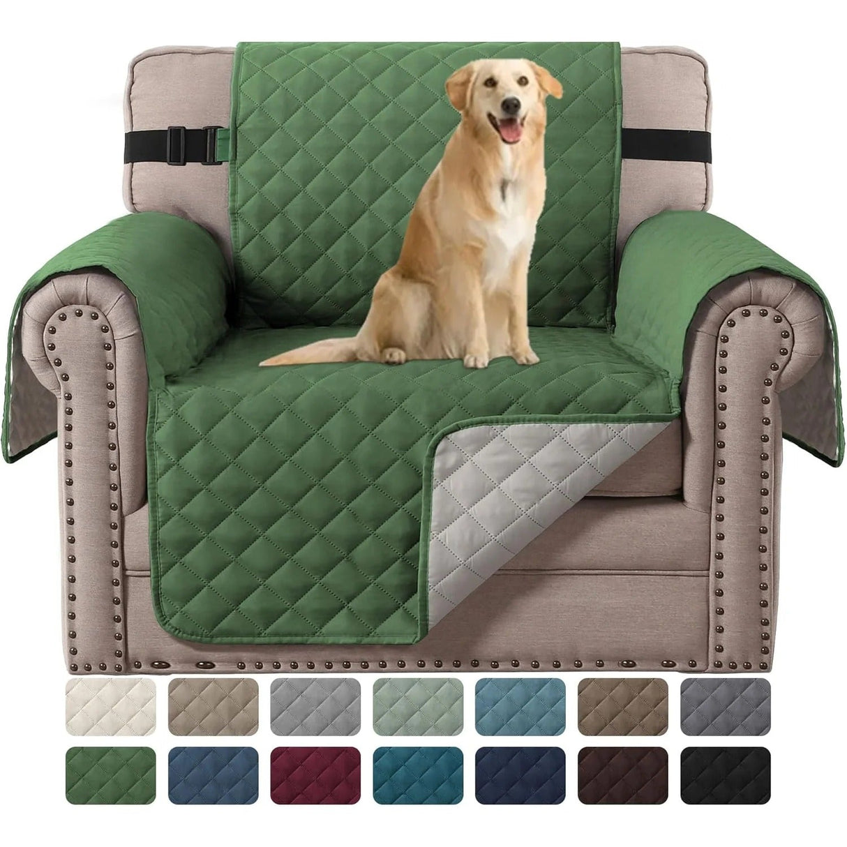Reversible Chair Covers Water Repellent Chair Slipcover for Dogs Pets Furniture Protector