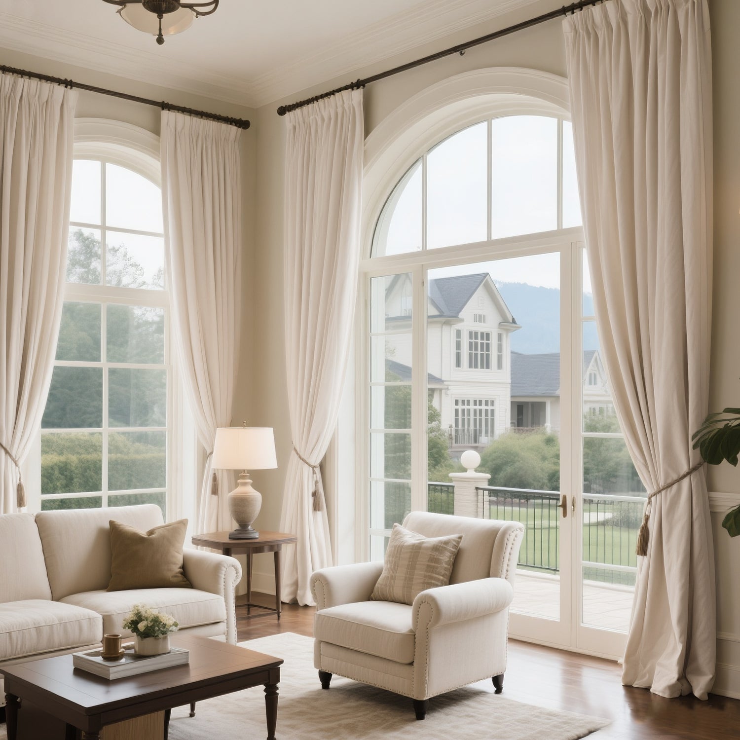 Zariel Pebbled Swirl Texture Velvet Curtain Pleated