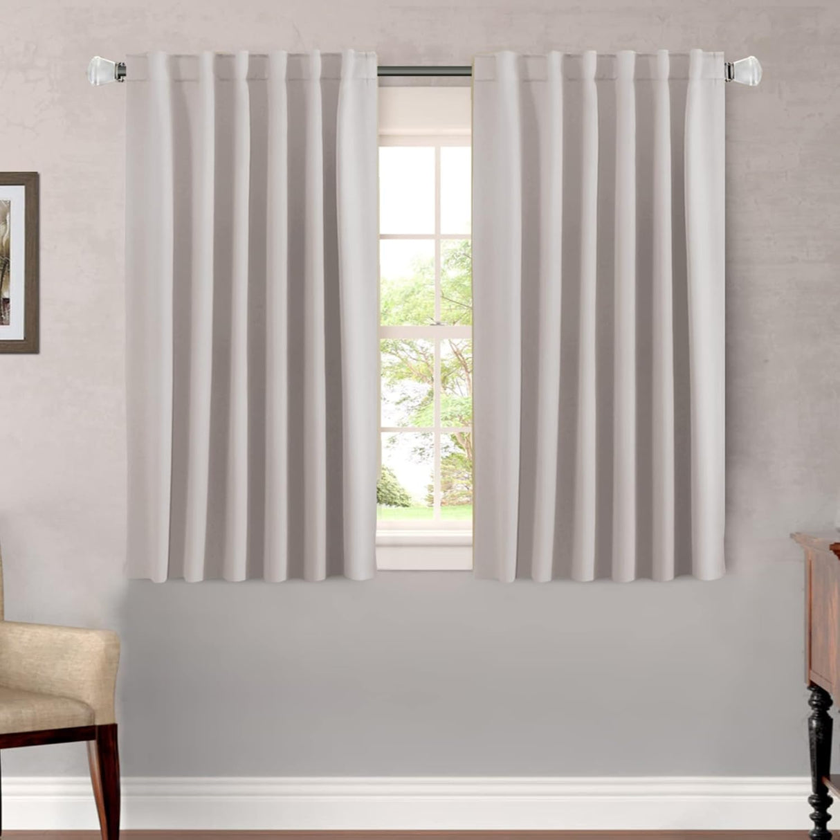 Blackout Thermal Insulated Back Tab/Rod Pocket Solid Color Curtains