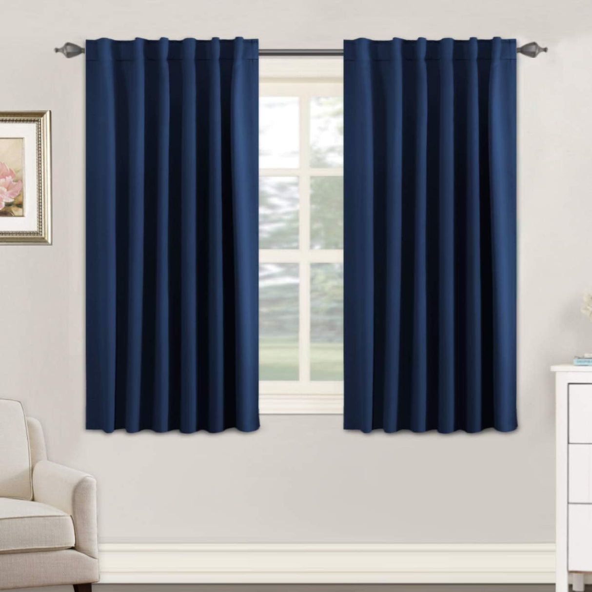 Blackout Thermal Insulated Tab/Rod Pocket Solid Color Curtains