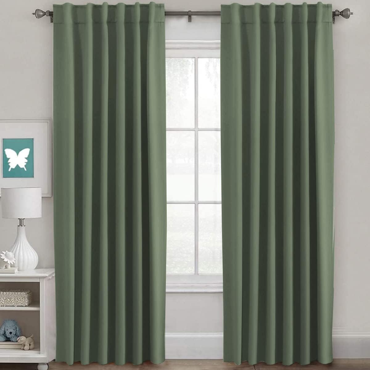 Blackout Thermal Insulated Tab/Rod Pocket Solid Color Curtains