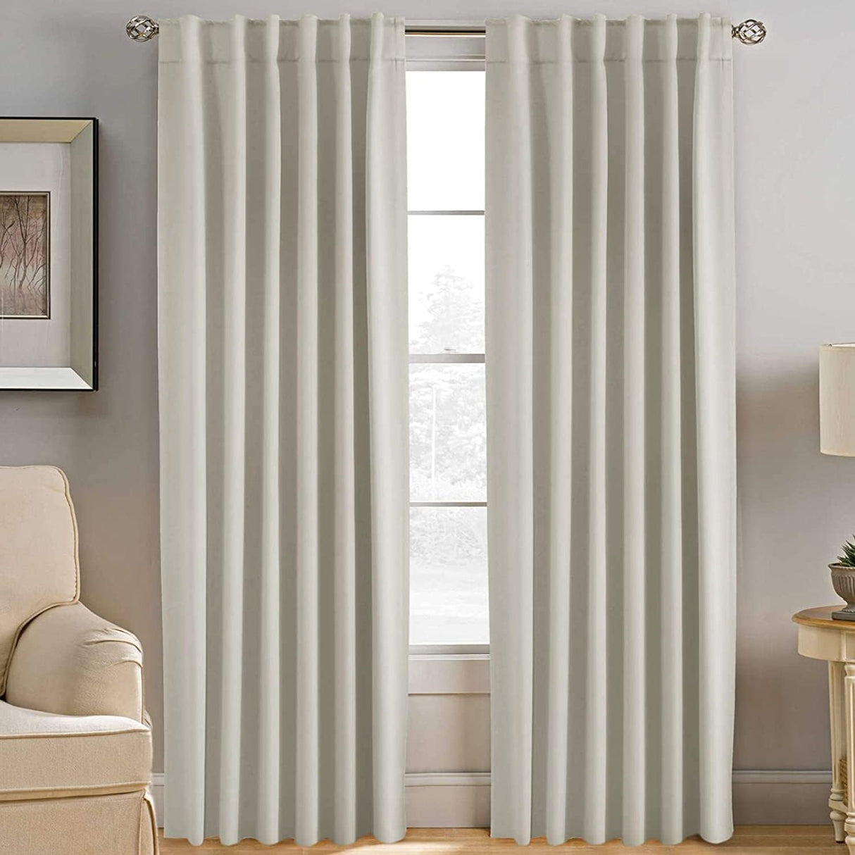 Blackout Thermal Insulated Back Tab/Rod Pocket Solid Color Curtains