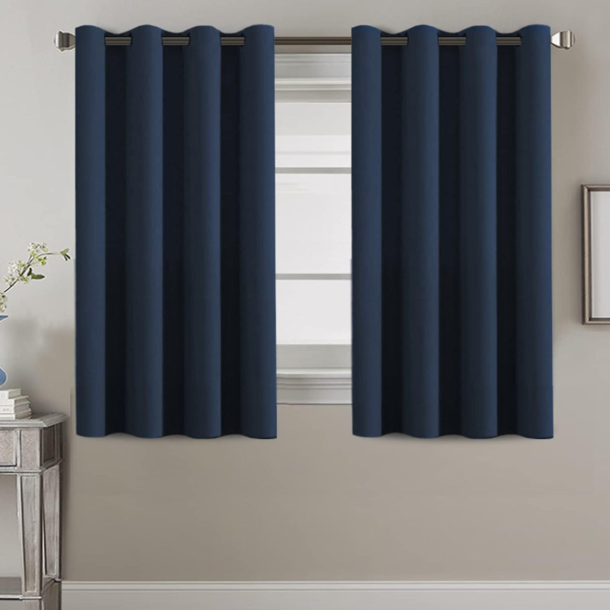 Blackout Thermal Insulated Treatment Extra Long Grommet Top Solid Color Curtains