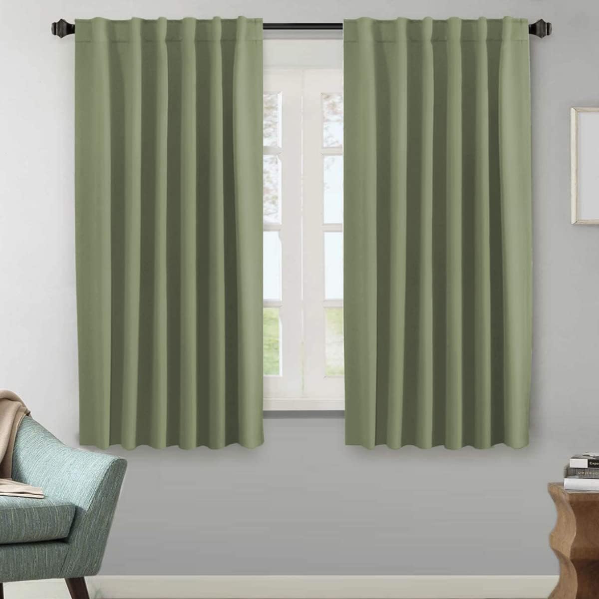 Blackout Thermal Insulated Tab/Rod Pocket Solid Color Curtains