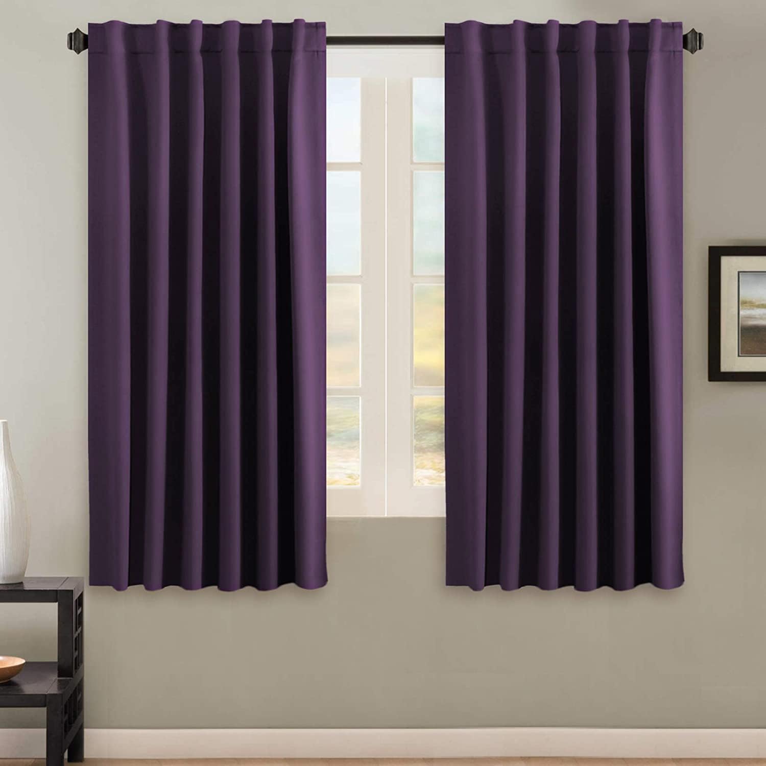 Blackout Thermal Insulated Tab/Rod Pocket Solid Color Curtains