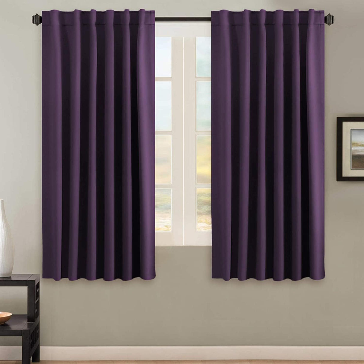 Blackout Thermal Insulated Tab/Rod Pocket Solid Color Curtains