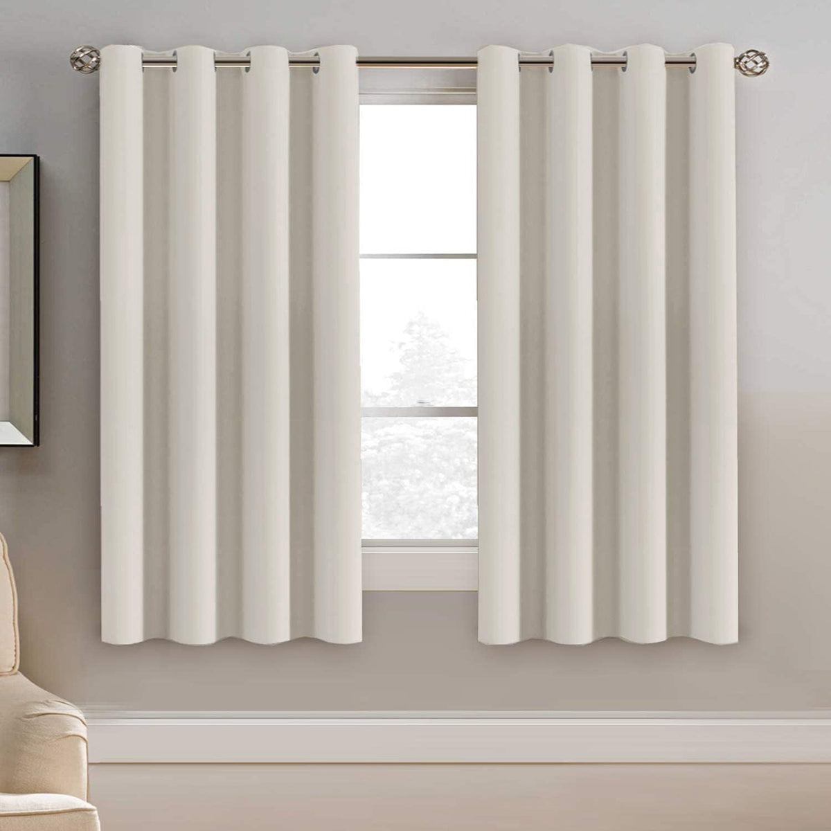 Blackout Thermal Insulated Treatment Extra Long Grommet Top Solid Color Curtains