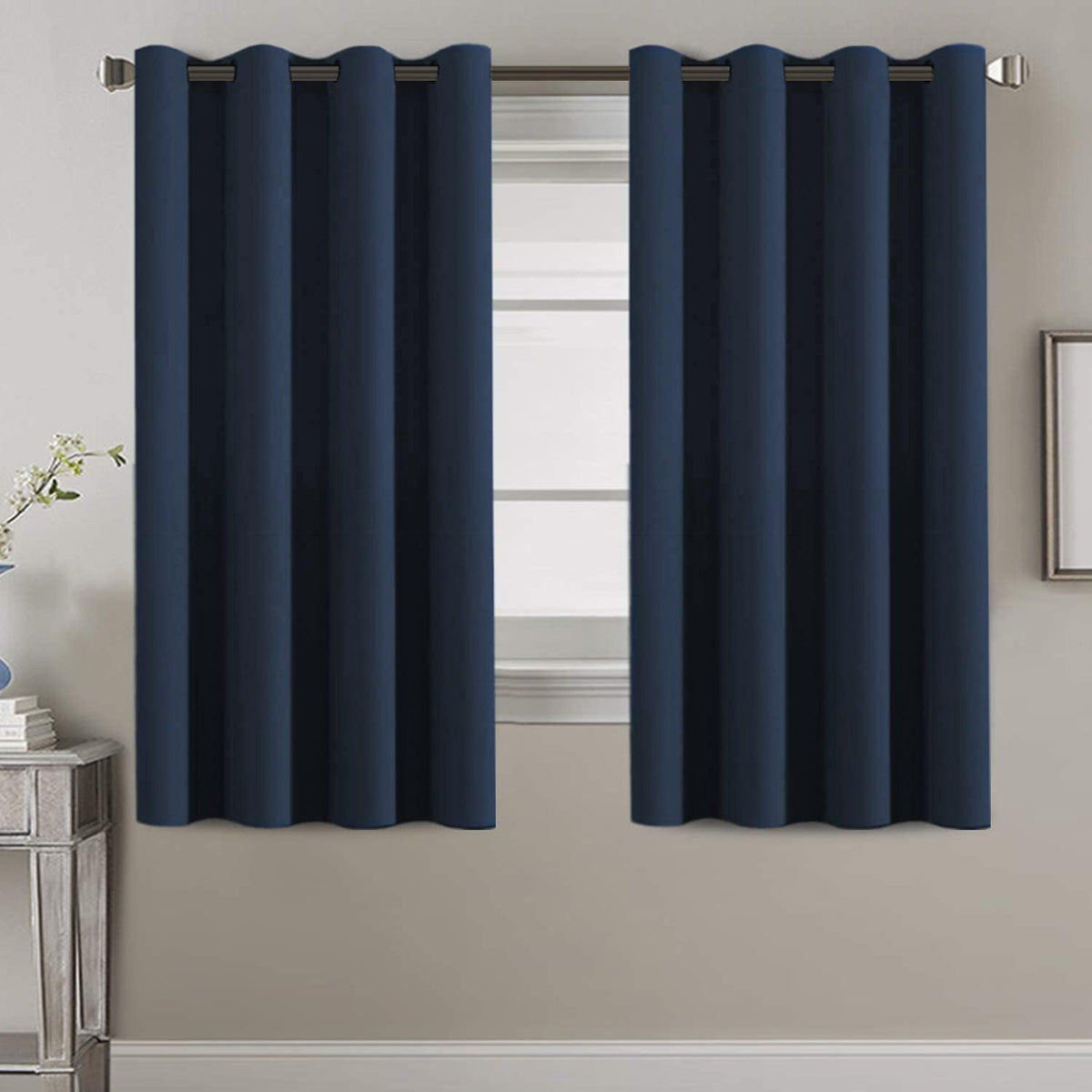 Blackout Thermal Insulated Treatment Extra Long Grommet Top Solid Color Curtains