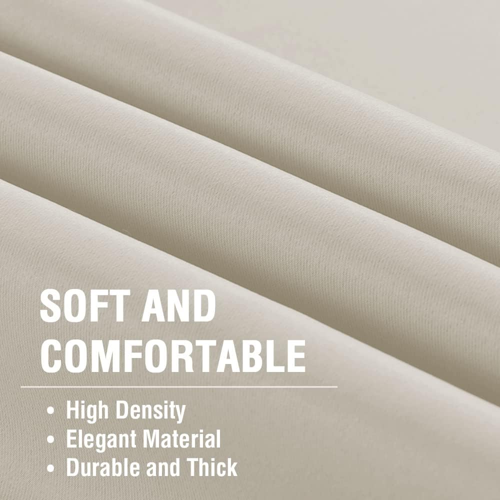 Blackout Thermal Insulated Back Tab/Rod Pocket Solid Color Curtains