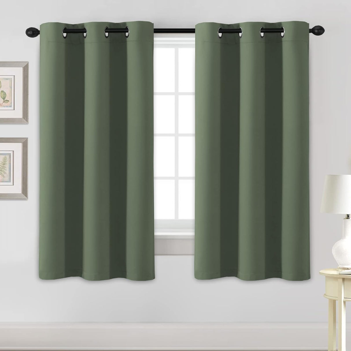 Blackout Curtains Thermal Insulated Grommet Top Solid Color Curtains