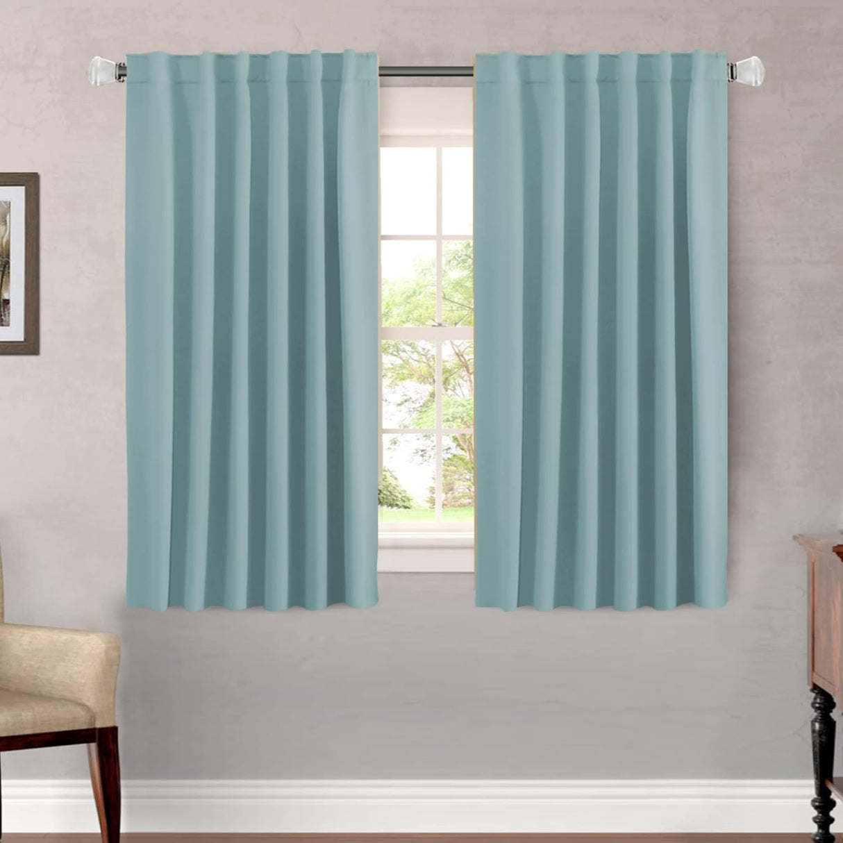 Blackout Thermal Insulated Tab/Rod Pocket Solid Color Curtains