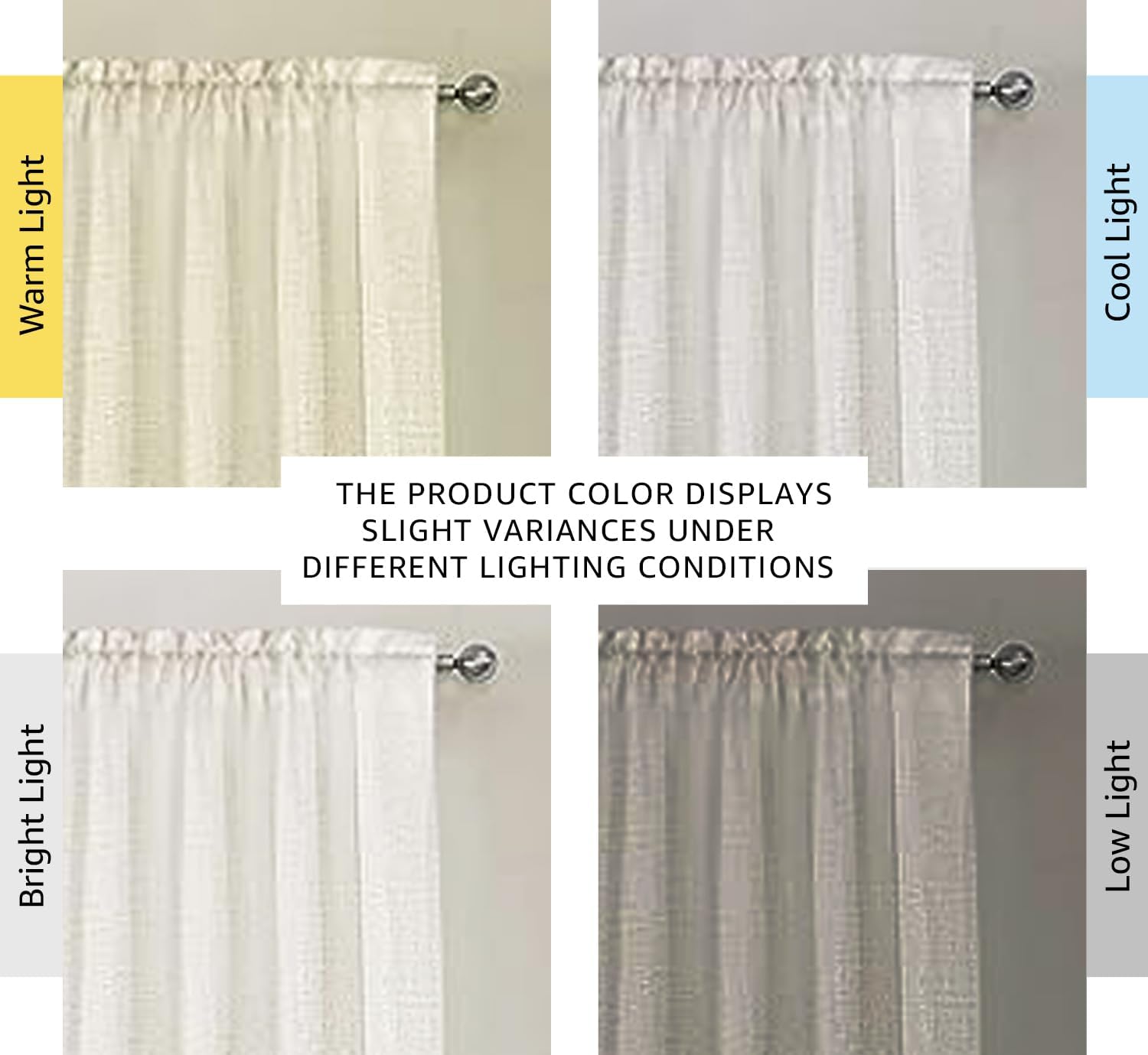 Natural Linen Rod Pocket Curtains Semi Sheer Curtains