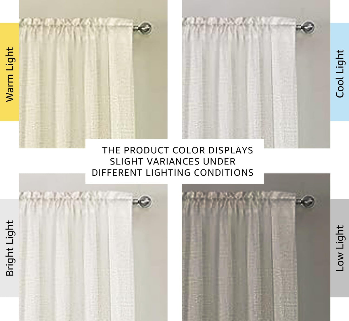 Natural Linen Rod Pocket Curtains Semi Sheer Curtains