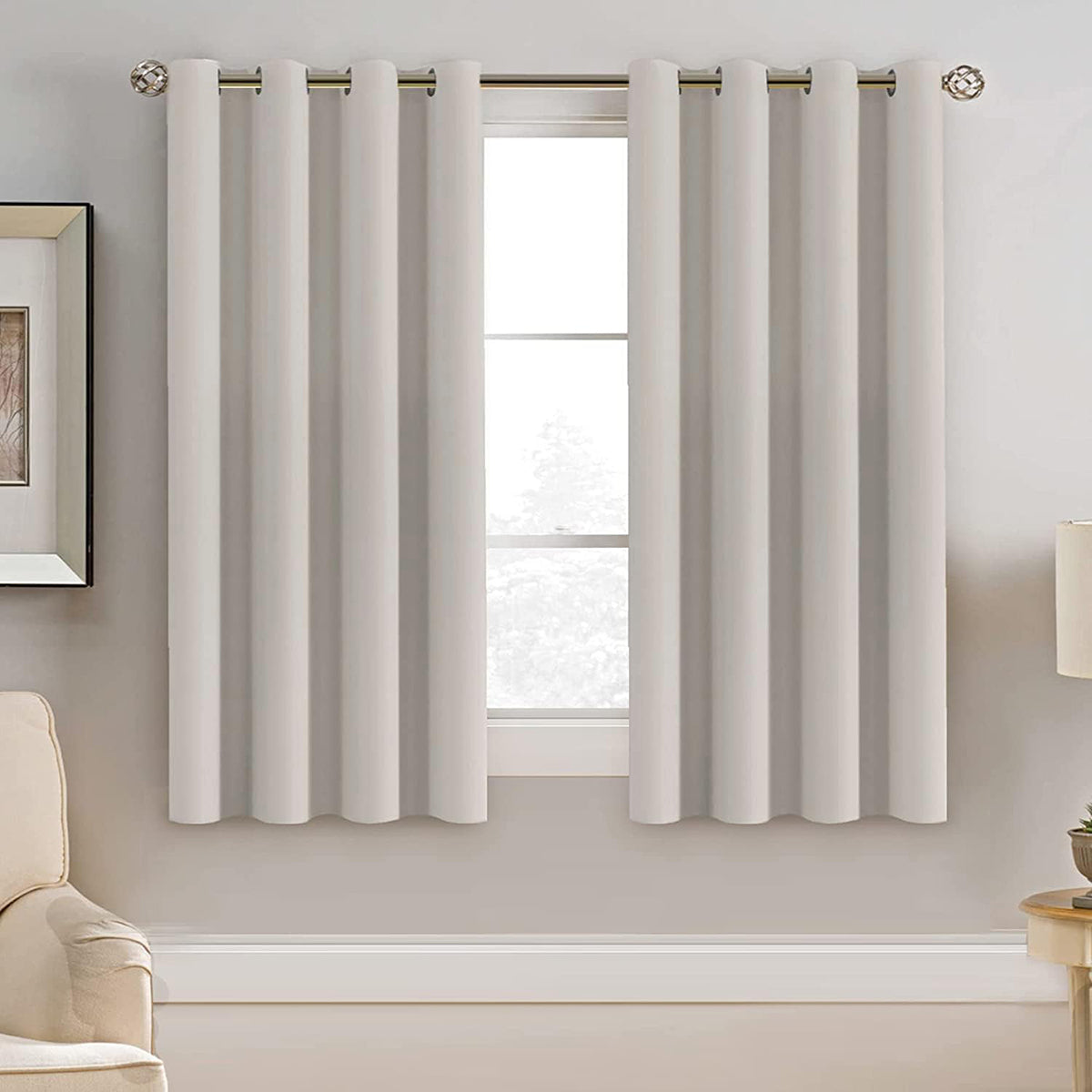 Blackout Thermal Insulated Treatment Extra Long Grommet Top Solid Color Curtains