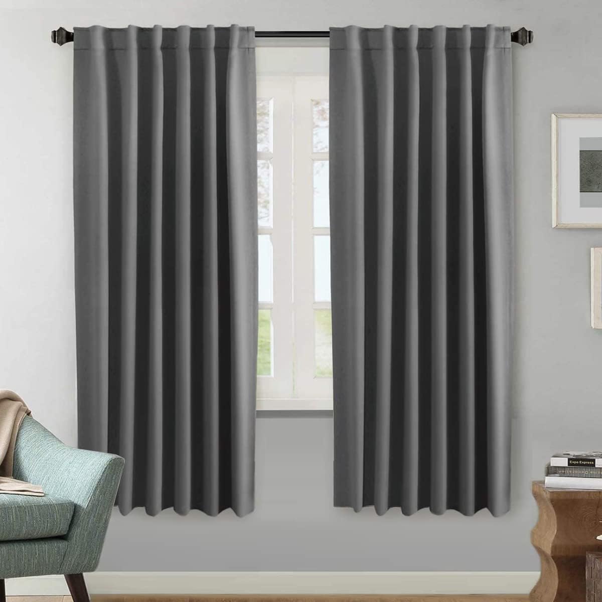 Blackout Thermal Insulated Tab/Rod Pocket Solid Color Curtains