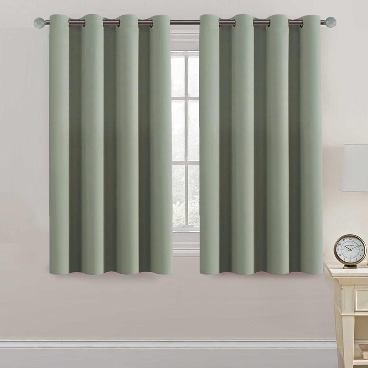 Blackout Thermal Insulated Treatment Extra Long Grommet Top Solid Color Curtains