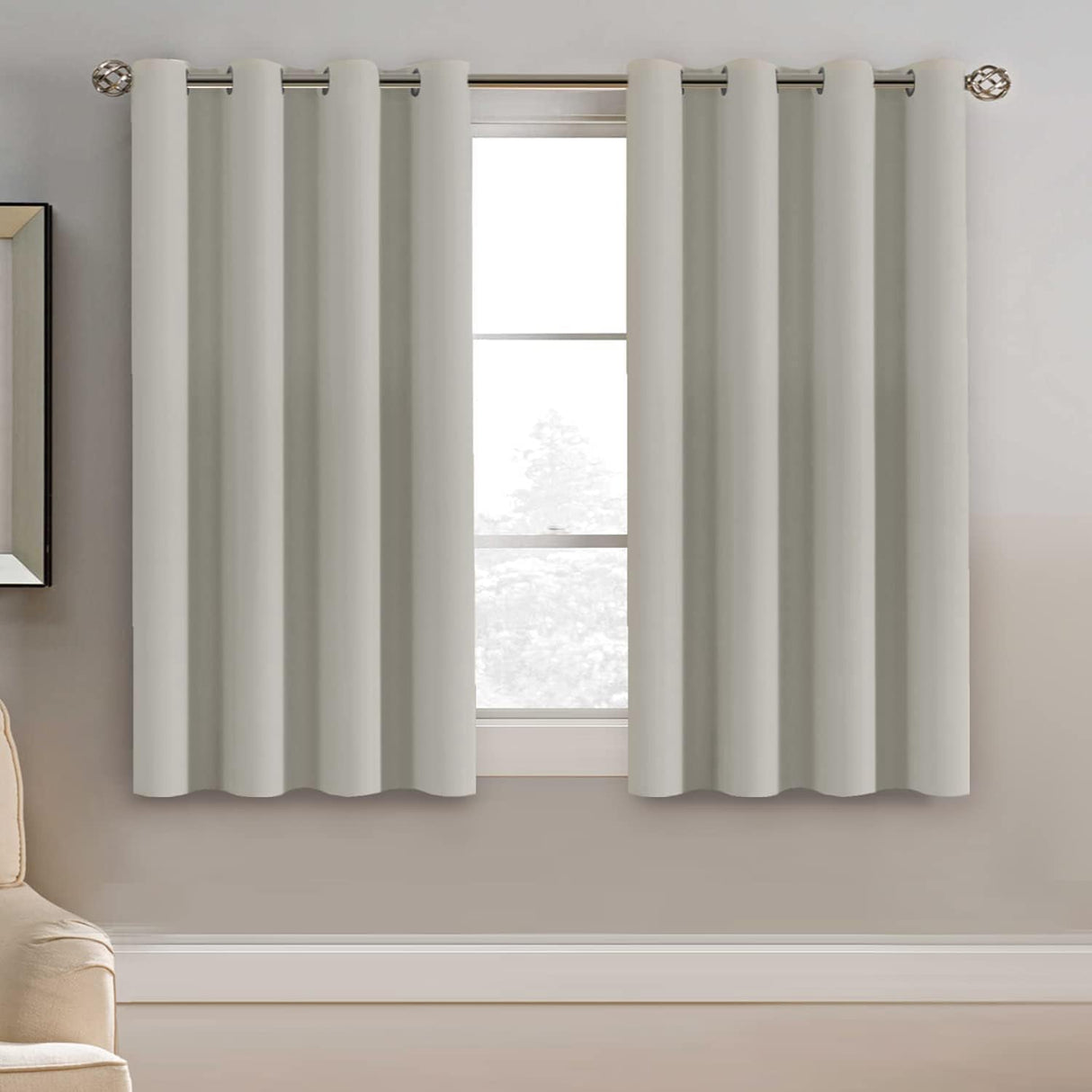 Blackout Thermal Insulated Treatment Extra Long Grommet Top Solid Color Curtains