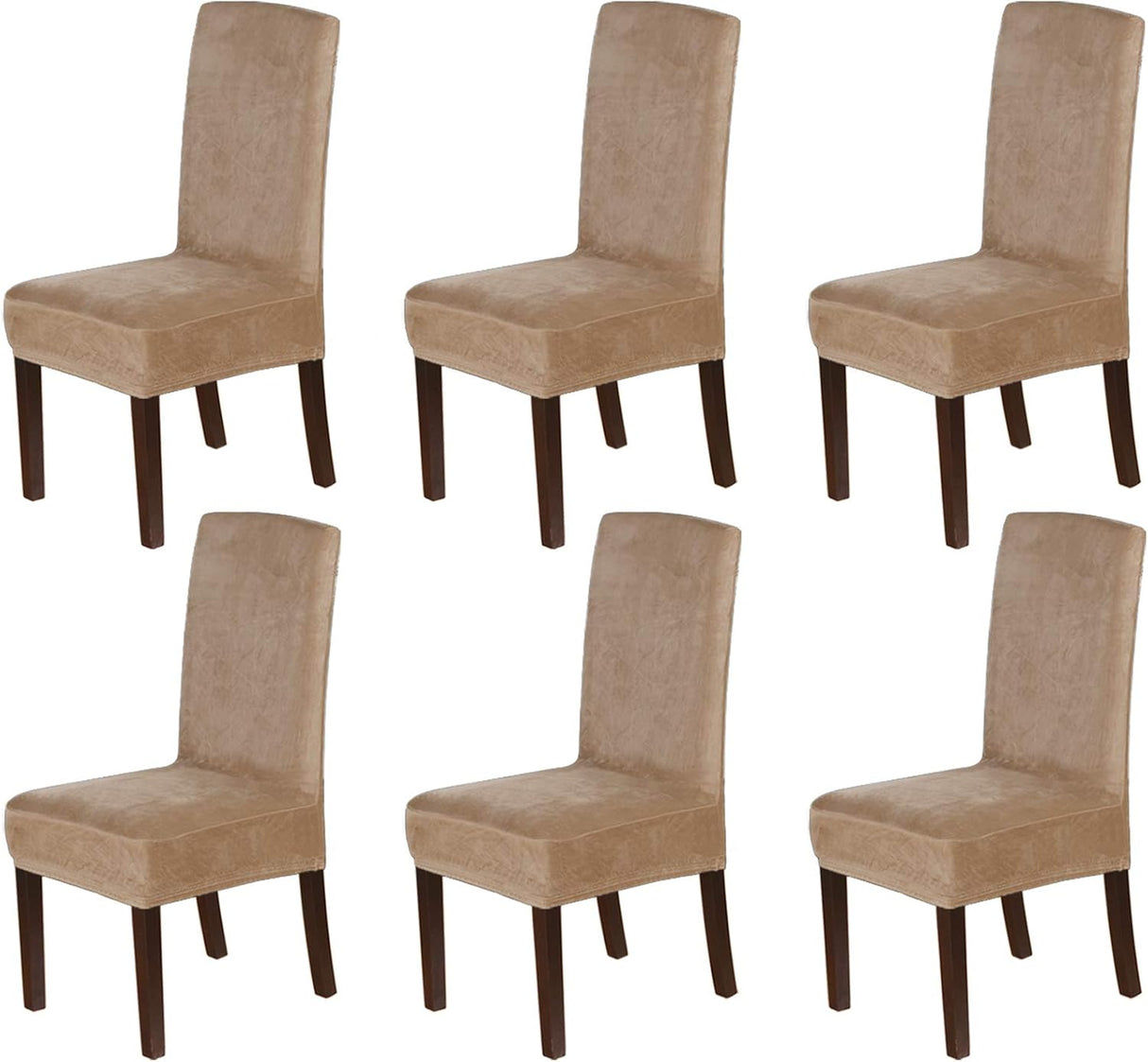 H.VERSAILTEX Velvet Dining Chair Covers Stretch Parson Chair Slipcovers, Set of 2