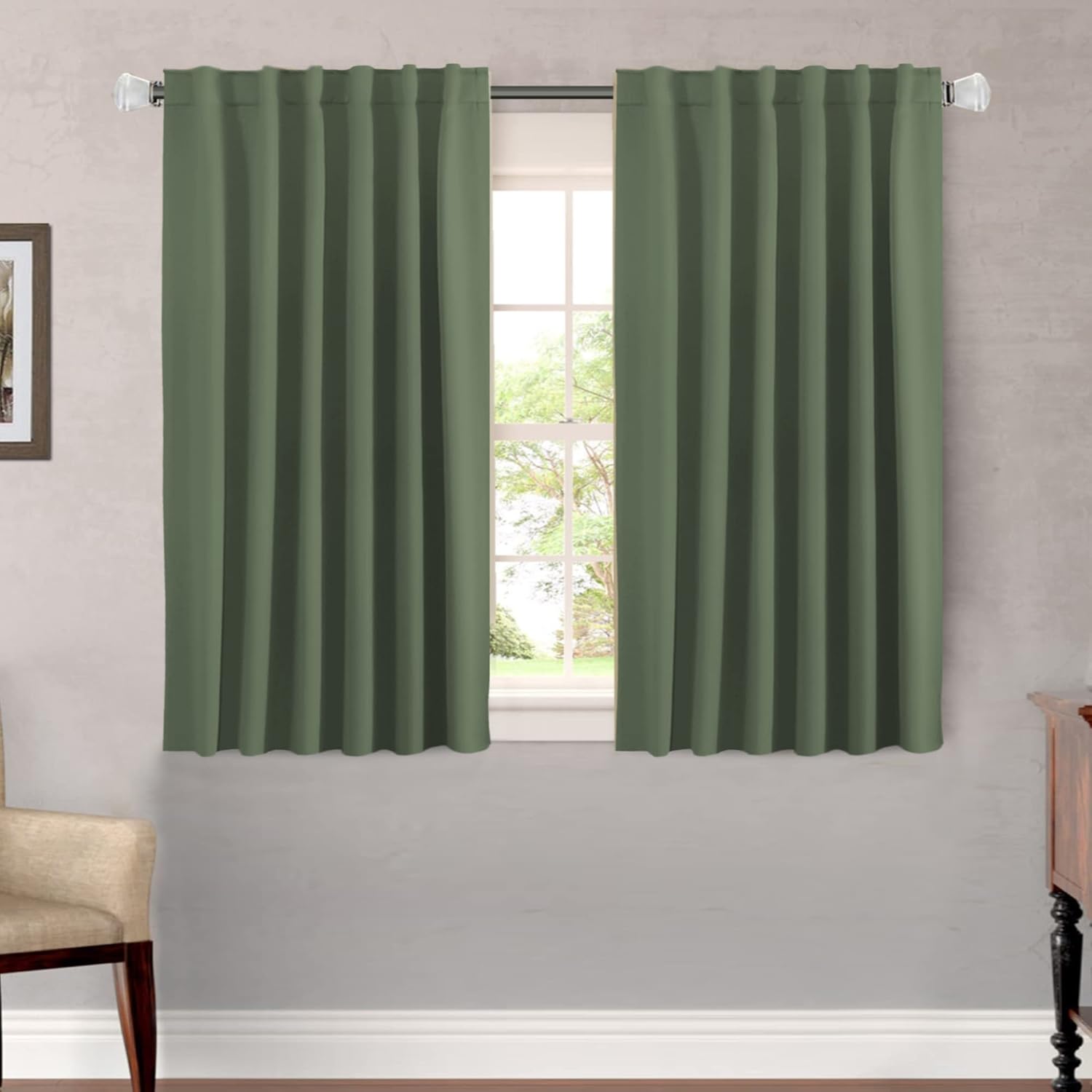 Blackout Thermal Insulated Tab/Rod Pocket Solid Color Curtains
