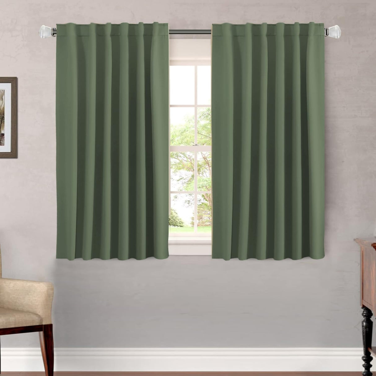 Blackout Thermal Insulated Tab/Rod Pocket Solid Color Curtains