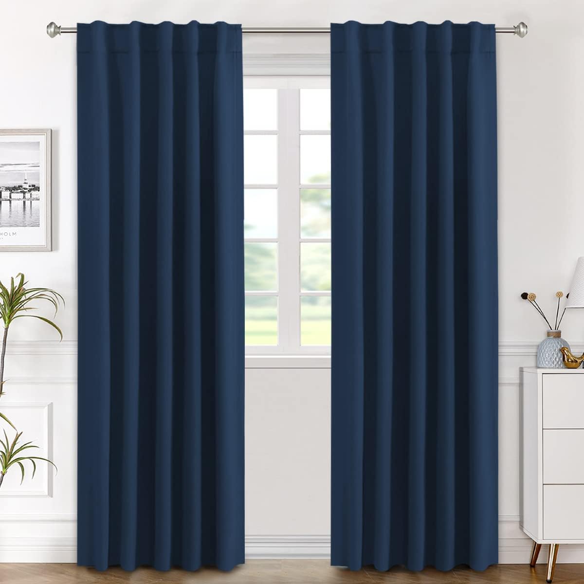 Blackout Thermal Insulated Tab/Rod Pocket Solid Color Curtains