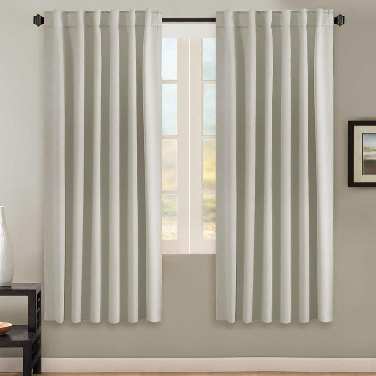 Blackout Thermal Insulated Back Tab/Rod Pocket Solid Color Curtains