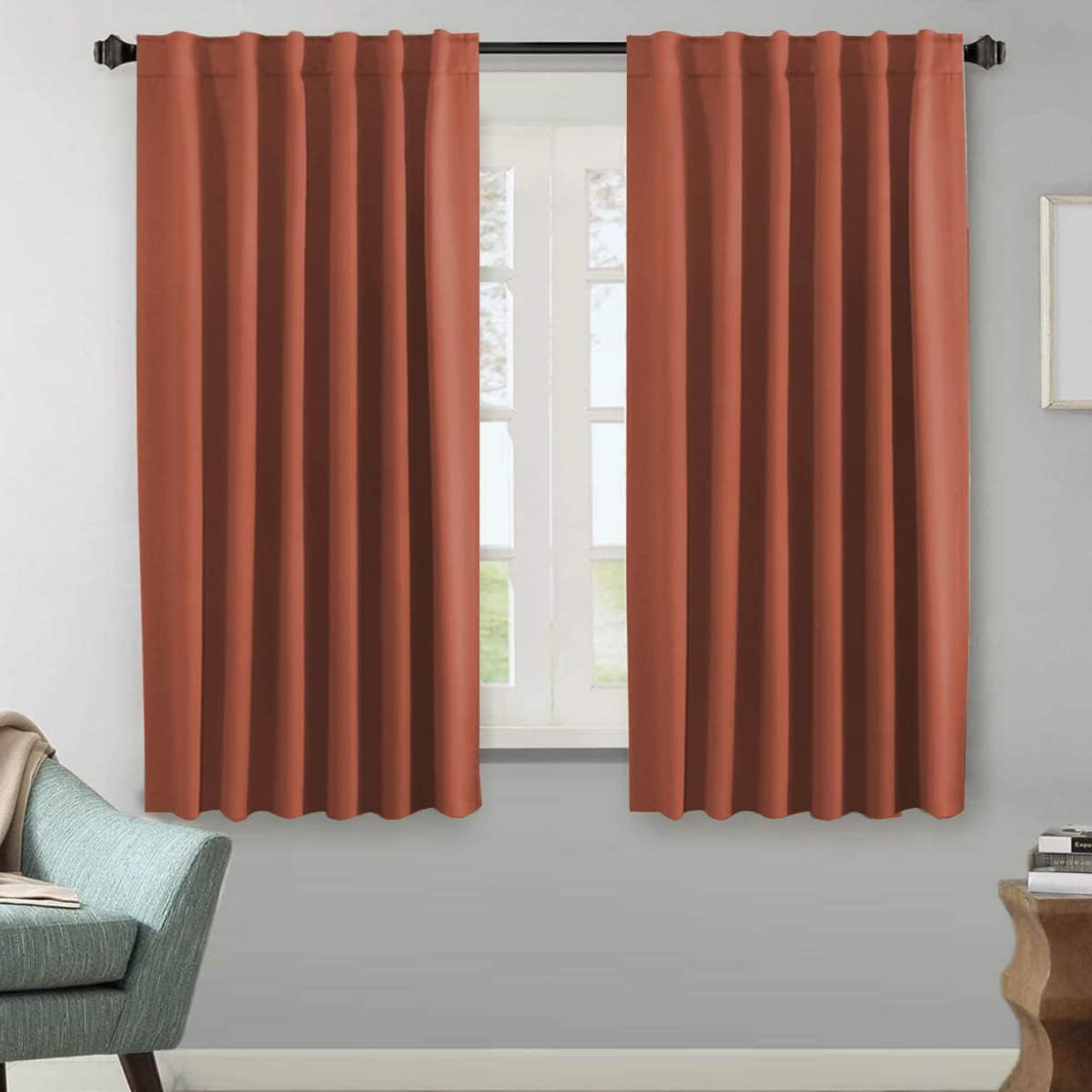Blackout Thermal Insulated Tab/Rod Pocket Solid Color Curtains