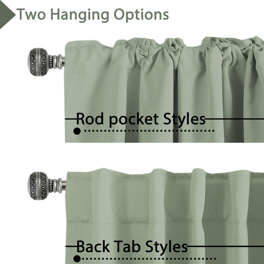 Blackout Thermal Insulated Tab/Rod Pocket Solid Color Curtains