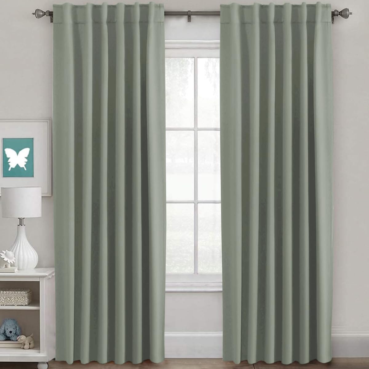 Blackout Thermal Insulated Tab/Rod Pocket Solid Color Curtains