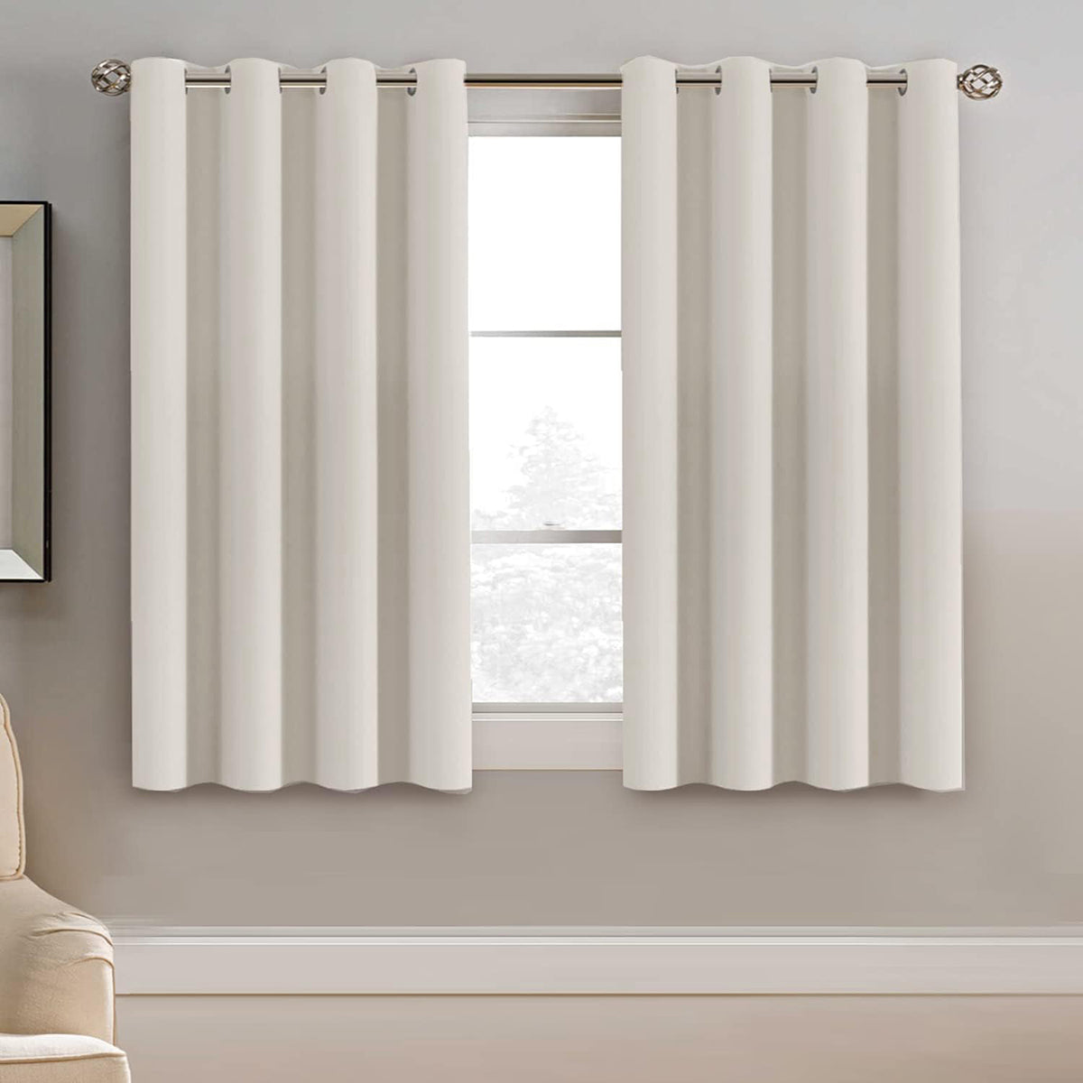 Blackout Thermal Insulated Treatment Extra Long Grommet Top Solid Color Curtains