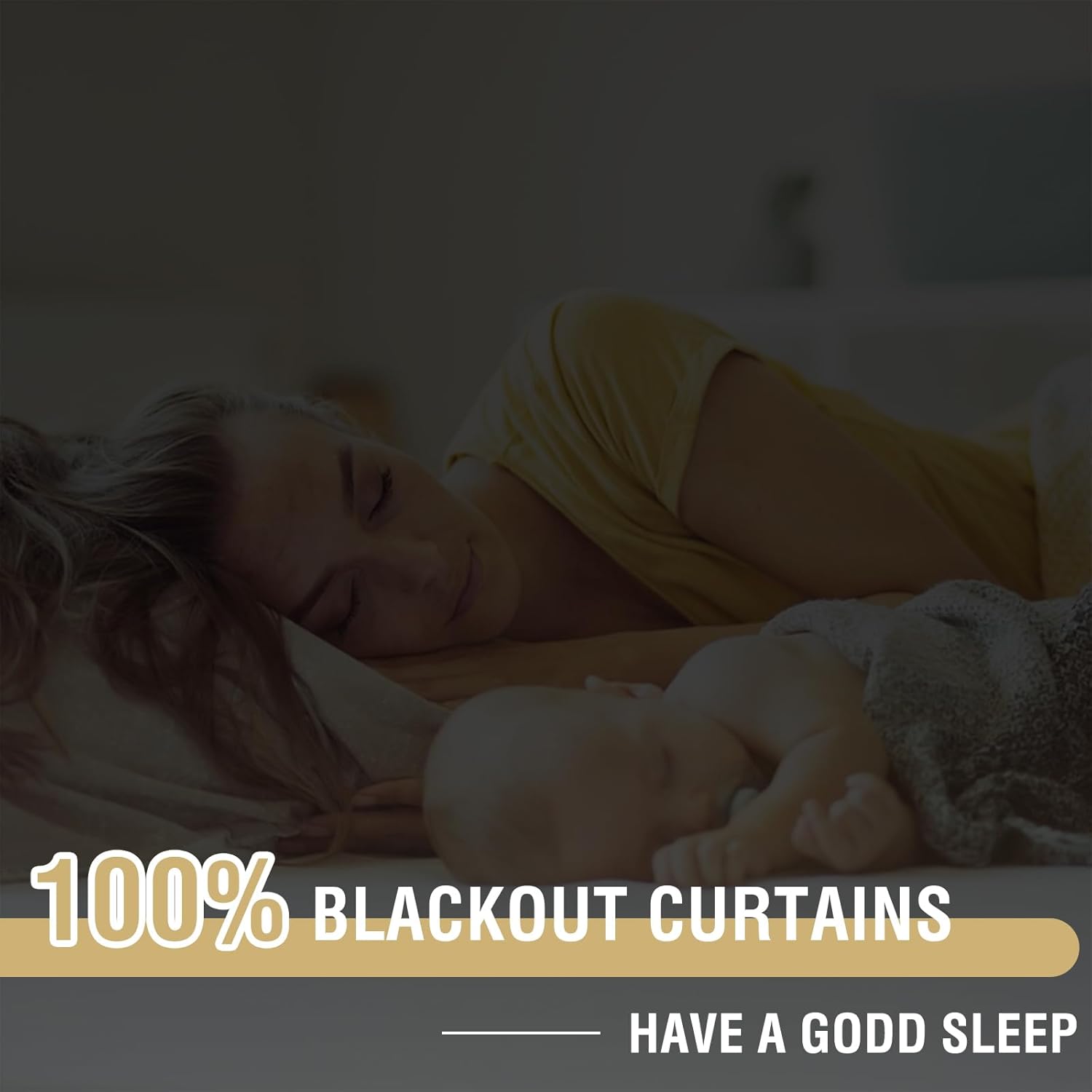 100% Blackout White Liners Window Rod Pocket Curtains