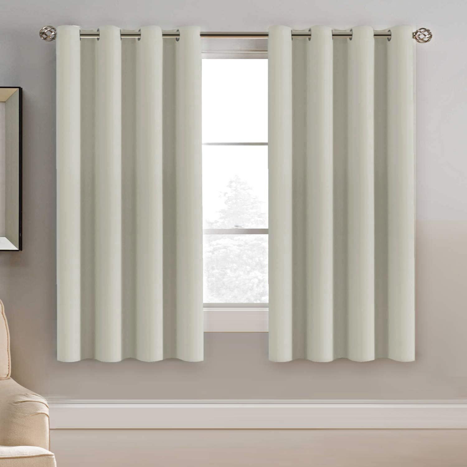 Light Blocking Thermal Insulated Curtain Grommet Top One Panel