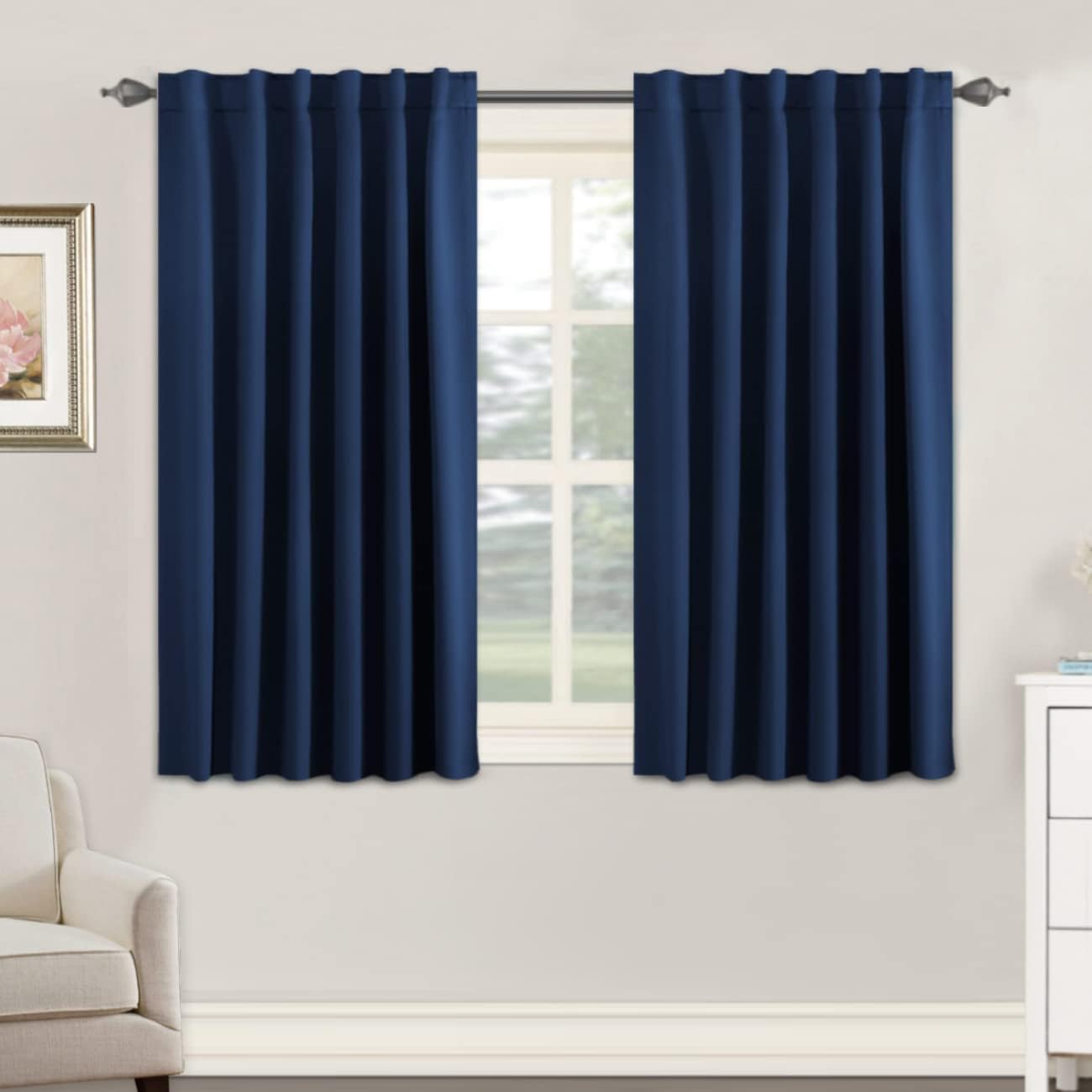 Blackout Thermal Insulated Tab/Rod Pocket Solid Color Curtains