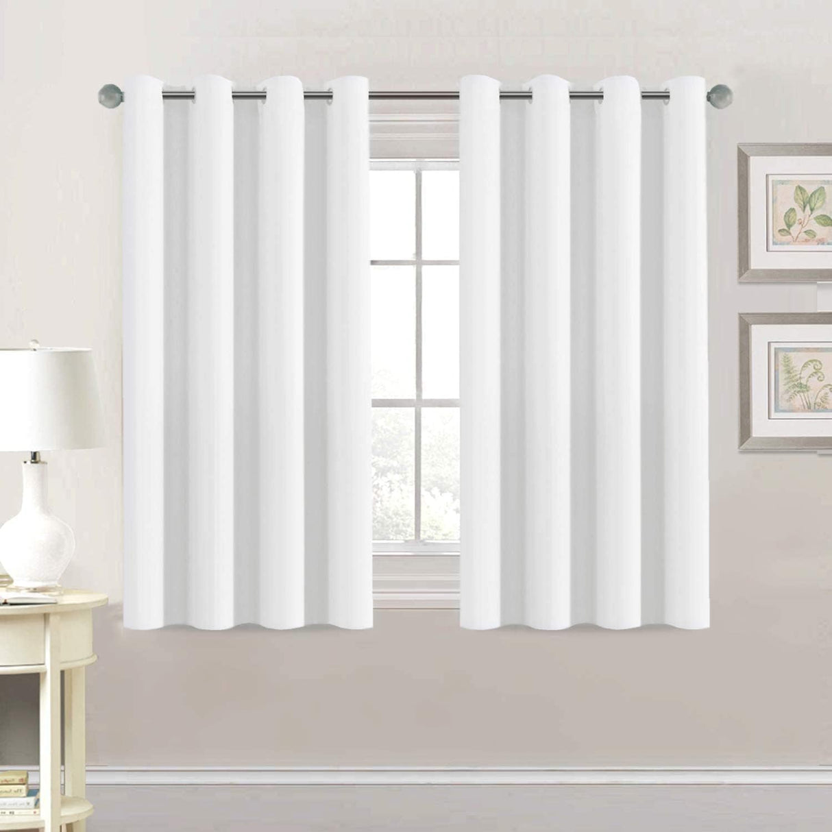 Blackout Curtains Thermal Insulated Grommet Top Solid Color Curtains