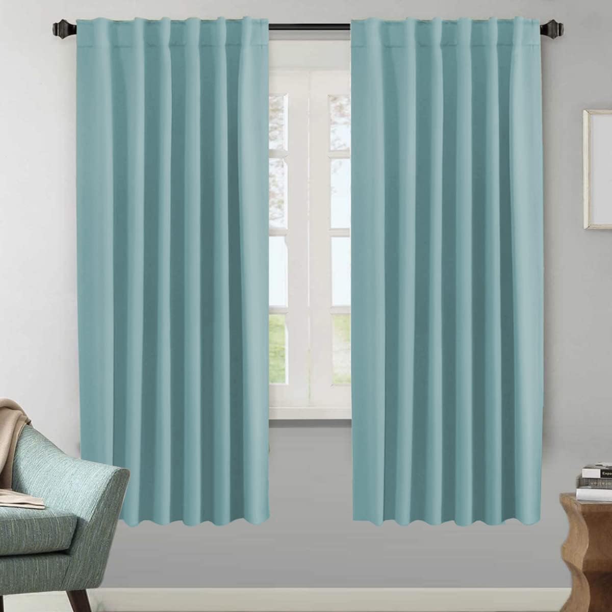 Blackout Thermal Insulated Tab/Rod Pocket Solid Color Curtains