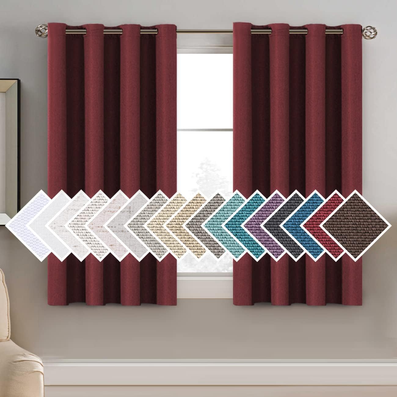 Linen Blackout Thermal Insulated Grommet Curtain