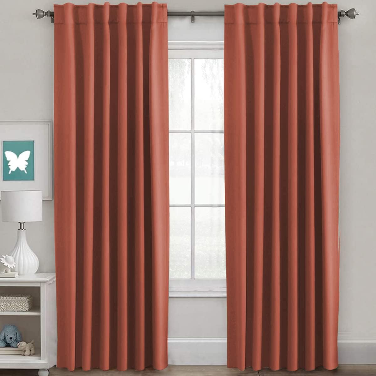 Blackout Thermal Insulated Tab/Rod Pocket Solid Color Curtains