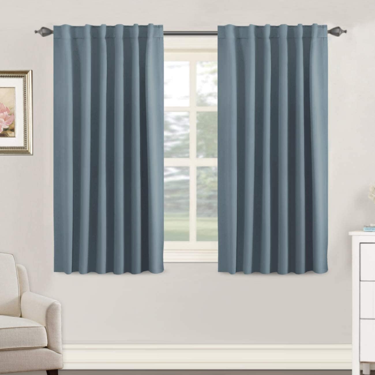 Blackout Thermal Insulated Tab/Rod Pocket Solid Color Curtains