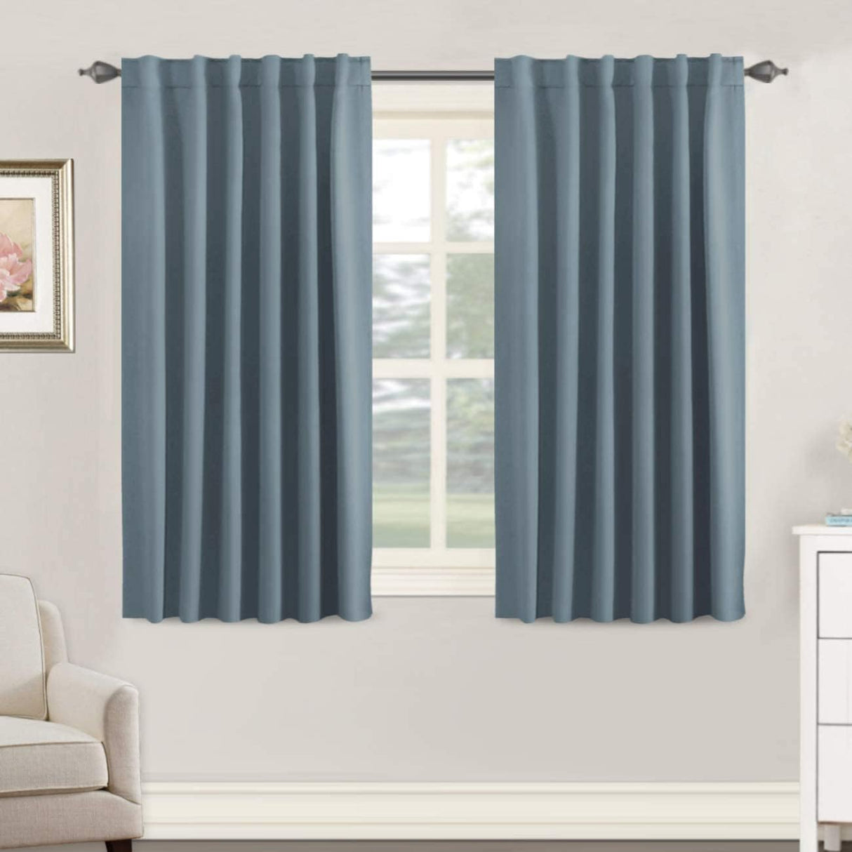 Blackout Thermal Insulated Tab/Rod Pocket Solid Color Curtains
