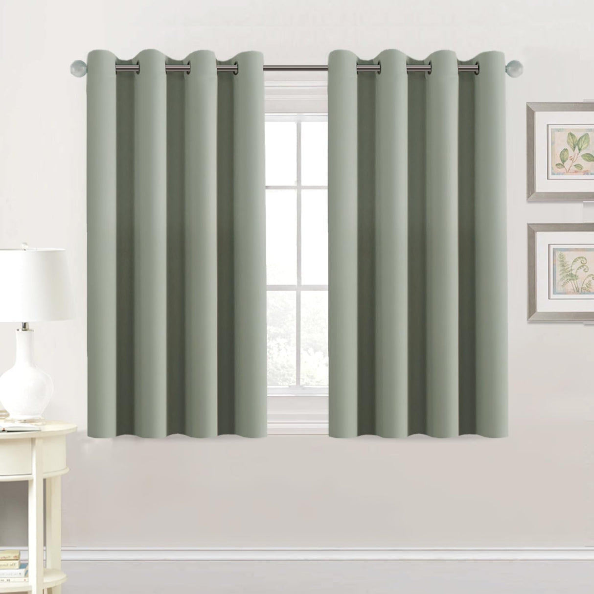 Blackout Curtains Thermal Insulated Grommet Top Solid Color Curtains