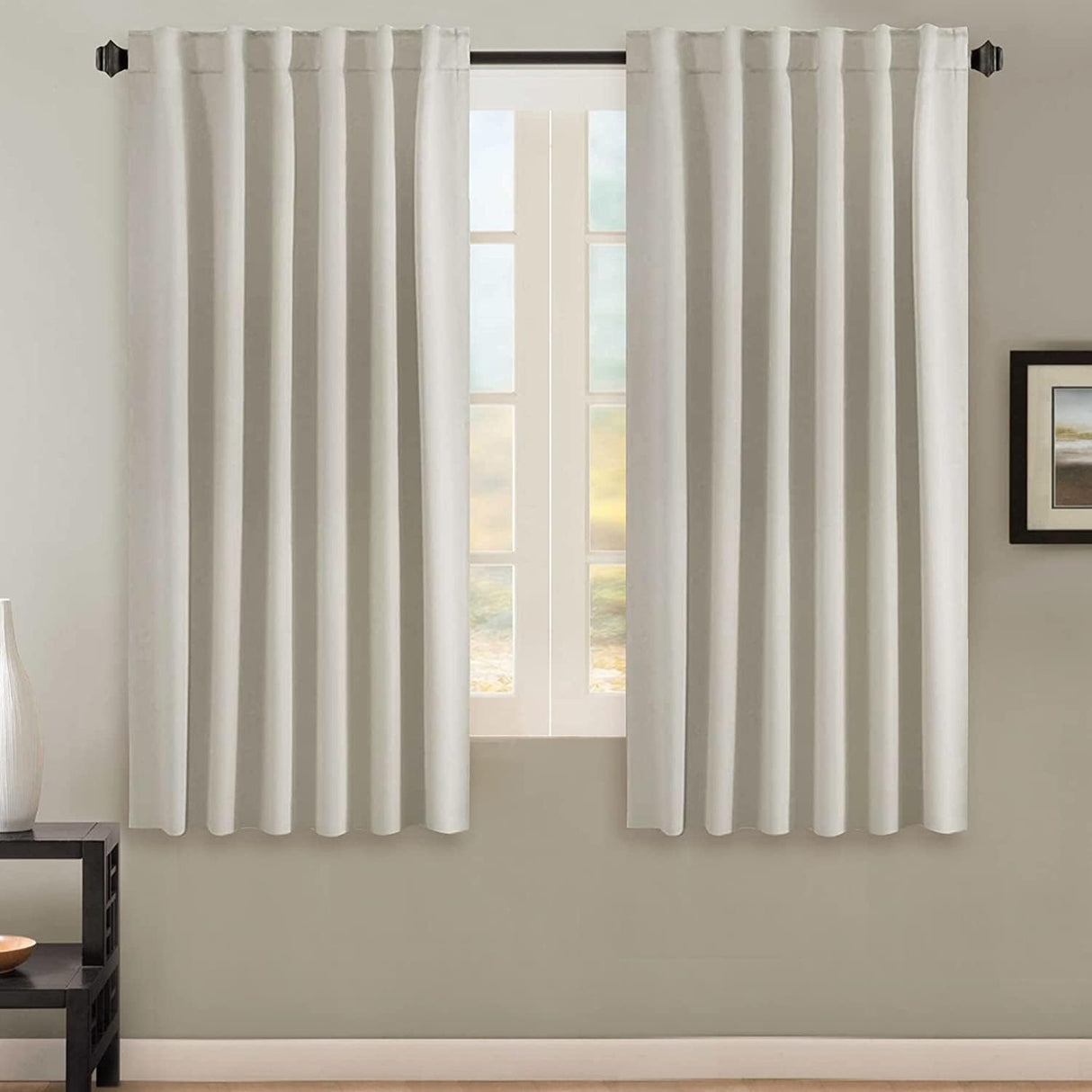 Blackout Thermal Insulated Back Tab/Rod Pocket Solid Color Curtains